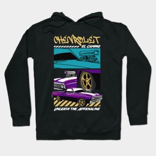 Retro El Camino Car Hoodie